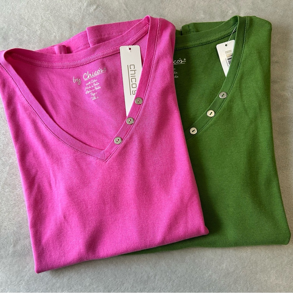 NWT Chicos v-neck tee bundle